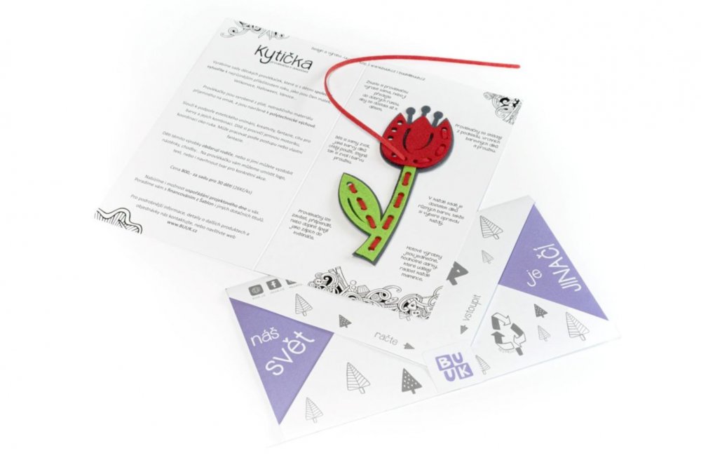 provlékačka tulipán na obálce
