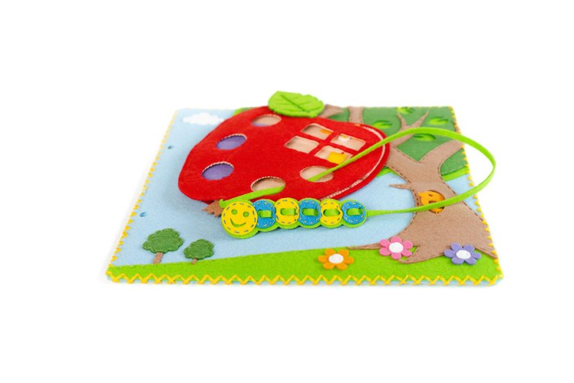 Doplňková stránka Quiet Book - Jablko (šicí)