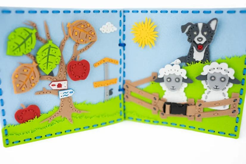Quiet Book BUUK Statek — provlékací knížka pro kluky - BUUK si:: vyrobím ze sady  -  1.300,-