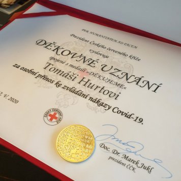 Děkovné uznání za přínos ke zvládání nákazy Covid-19: Medaile Děkujeme