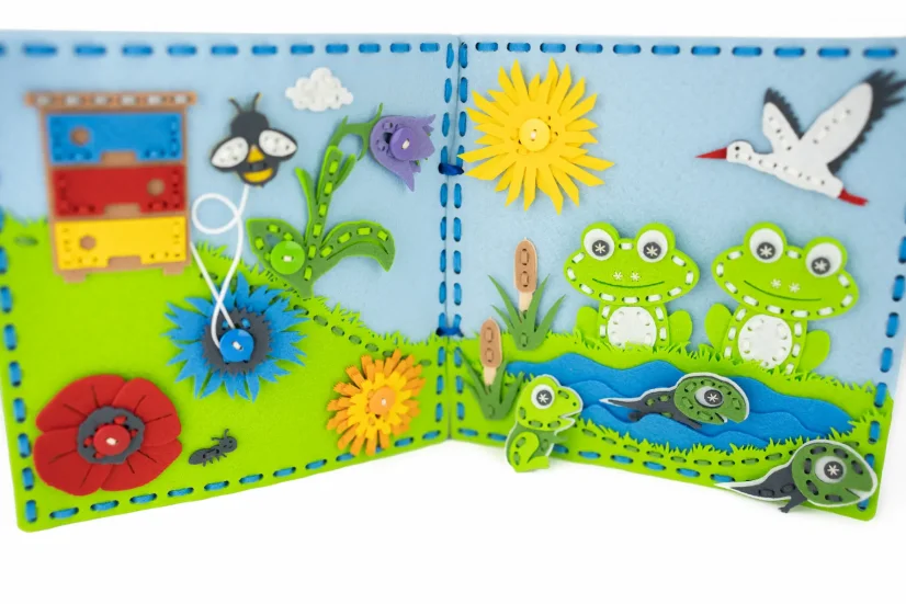 Quiet Book BUUK Statek — provlékací knížka pro kluky - BUUK si:: vyrobím ze sady  -  1.300,-