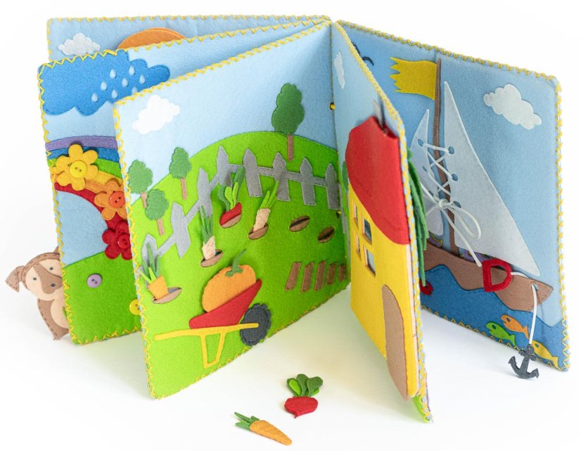 Quiet Book pro holky — šicí sada z filcu